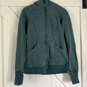 Lululemon size 6 full zip jacket green